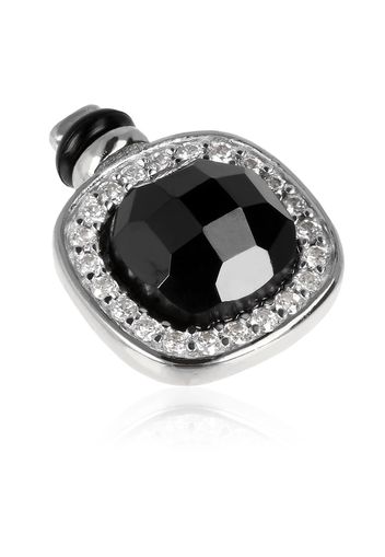 Charm in argento con spinello nero