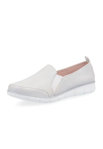 Slip on in pelle con inserti elastici