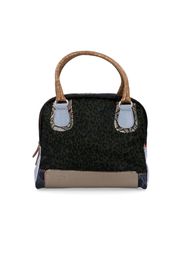 Borsa a mano in pelle patchwork con tracolla