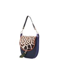 Ebarrito Borsa a mano in pelle patchwork con nappine