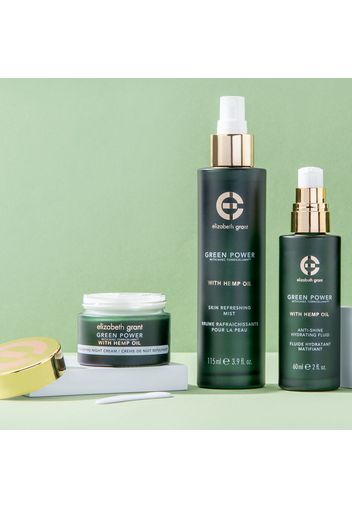 Kit idratante viso: siero, crema notte e mist Green Power