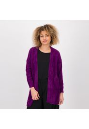 Cardigan lungo in filato peluche