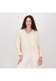 ENJOY TRICOT Cardigan con motivo traforato e bottoni