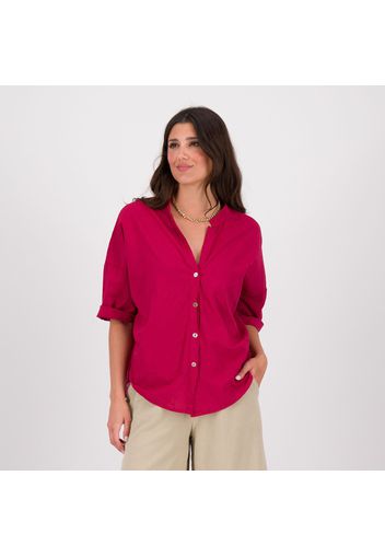 Camicia in mussola di cotone effetto stropicciato