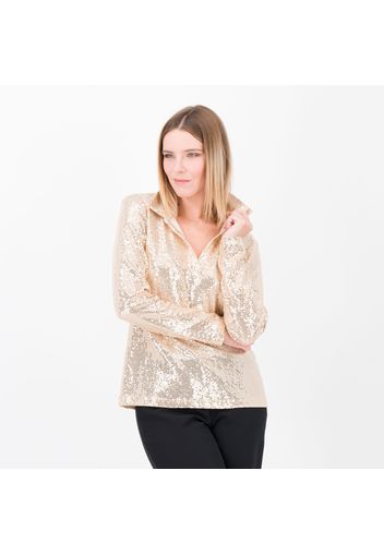 Maglia a manica lunga in paillettes