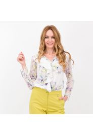 Camicia fantasia in georgette con volants