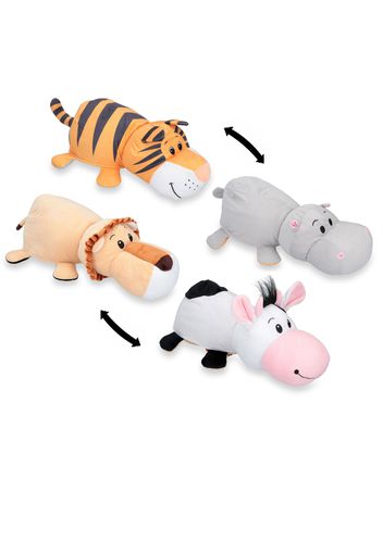 Peluche reversibili Leone/Mucca Tigre/Ippopotamo