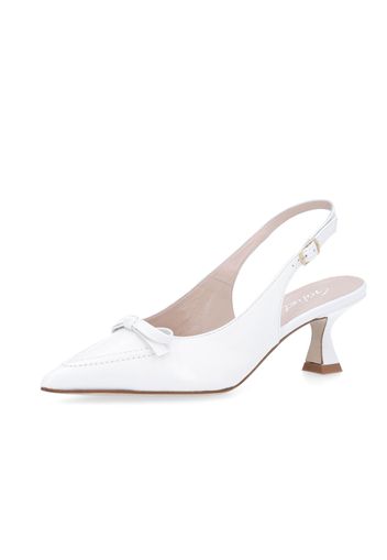 Slingback in pelle a punta con tacco 5,5 cm