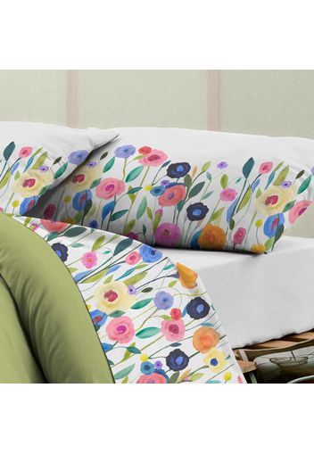 Flora Completo letto in cotone percalle