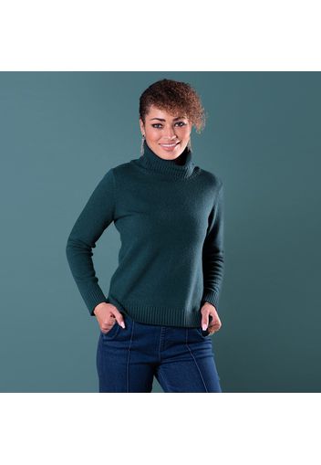 Maglione a collo alto in misto lana con cachemire