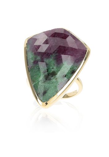 Anello in argento 925 con rubino-zoisite 25.00ct