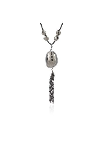 Collana in argento con pirite e spinello