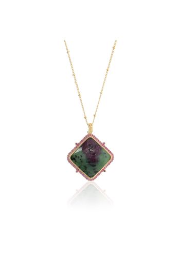 Collana in argento 925 con rubino zoisite