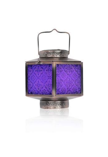 Purple Glass Lampada solare in stile marocchino