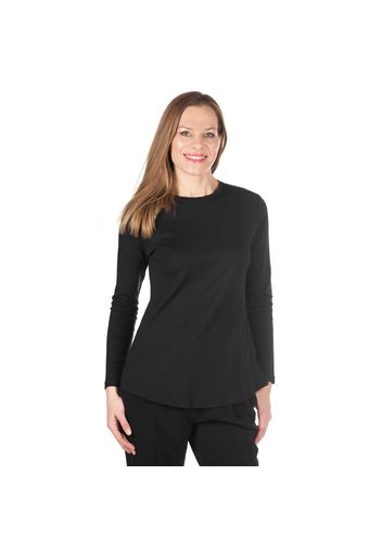 Blusa girocollo in cotone pima