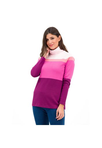 Maglia a righe con collo alto