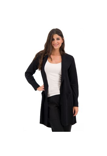 Cardigan lungo con collo a scialle