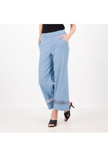 Pantaloni in lyocell con pizzo, anche Petite