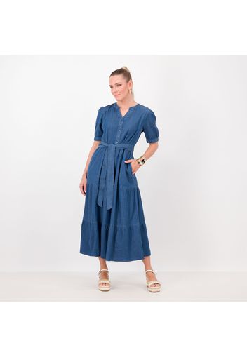 Abito in chambray elasticizzato