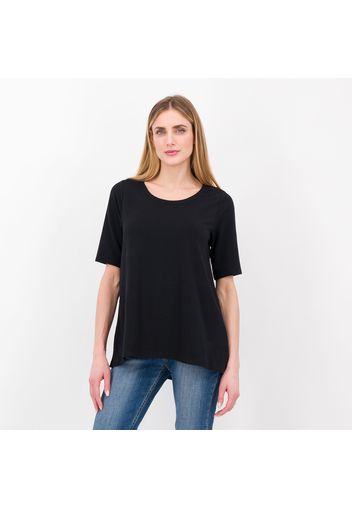 Isaac Mizrahi LiveT-shirt maniche 3/4Scollo tondoCotone e viscosaLinea a trapezio