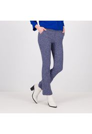 Pantaloni stretch in maglia jacquard linea svasata