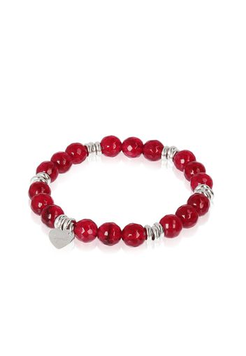 Bracciale elastico con quarzite fragola