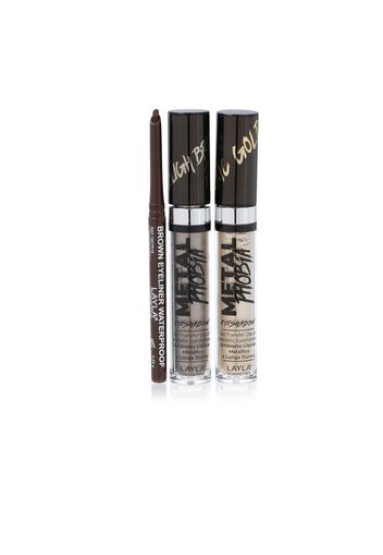 Kit makeup occhi: eyeliner e 2 ombretti