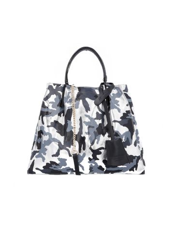 Le Corone Bags Borsa camouflage Manila in pelle con manici