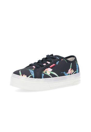 Sneaker a fiori con zeppa