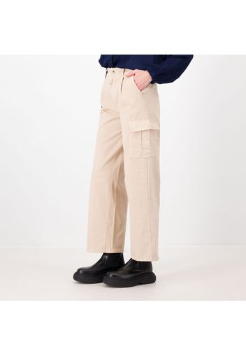 Pantaloni ampi in cotone con tasche cargo