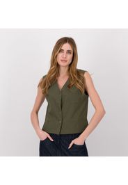 Gilet in tessuto super-stretch con spacchetti