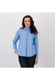 Camicia in popeline di cotone con abbottonatura nascosta