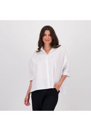 Camicia over in popeline di cotone stretch