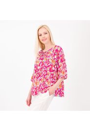 Blusa fantasia in popeline 100% viscosa con ricamo à jour