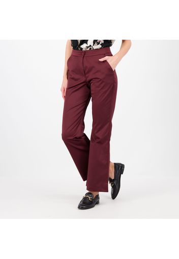 Pantaloni bootcut in raso lunghezza alla caviglia