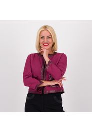 M’ama Giacca in tweed con inserti in tessuto spalmato