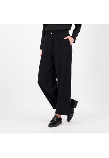 Pantaloni ampi in cady con pieghe