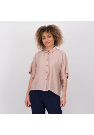 Camicia a maniche corte in misto viscosa