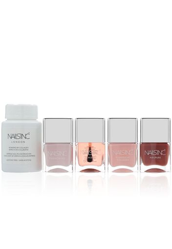 Kit manicure con 3 smalti, top coat e solvente