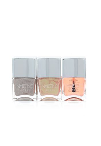 kit unghie: smalti nude e oro rosa e luxury top coat