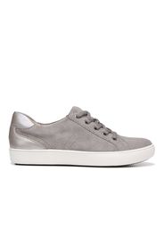 Sneakers stringate in pelle scamosciata con inserti metallizzati