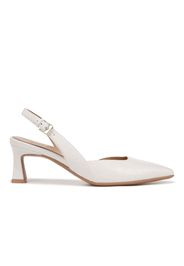 Slingback in pelle effetto cocco tacco 6,5 cm