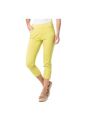 Pantaloni Capri stretch con zip al fondo