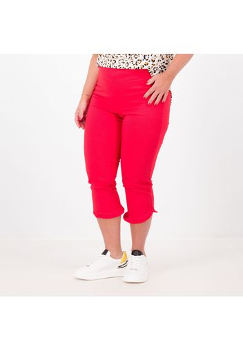 Pantaloni cropped con rouches