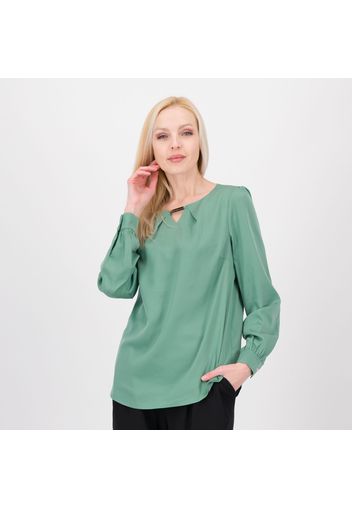 Blusa in raso stretch con manica lunga