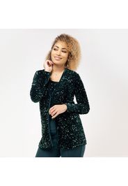 Blazer in paillettes profili in velluto