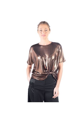 Blusa in jersey metal con nodo