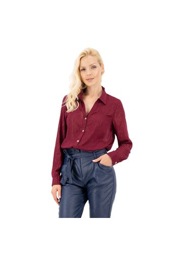 Camicia in viscosa con lamé