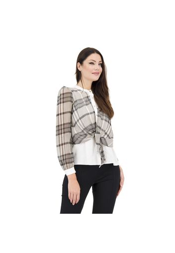 Camicia in georgette con fantasia tartan