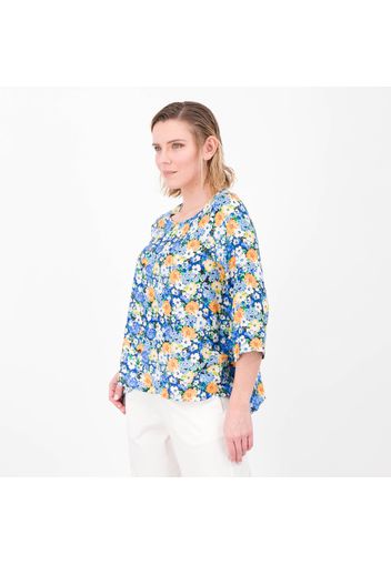 Blusa in raso di viscosa fantasia